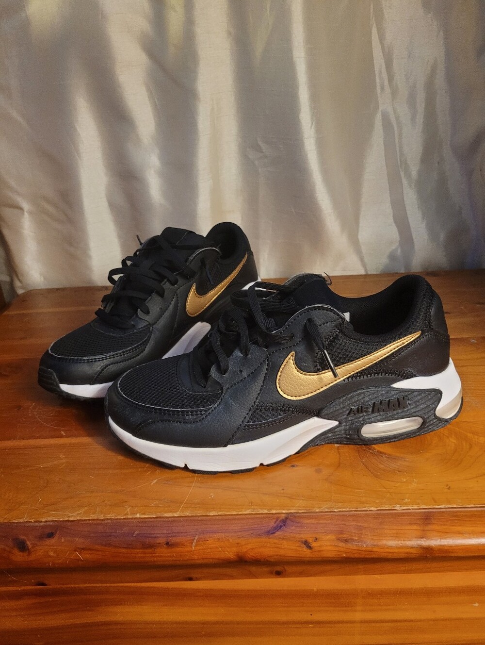 Nike Black and Gold Air Max Excee Sneakers